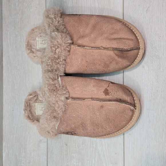 Ugg Australia Women Leather Sheepskin Slippers Flats shoes sz 9 - Picture 3 of 11